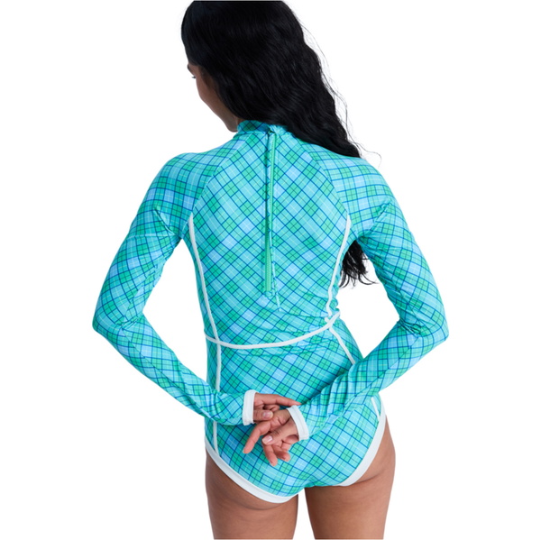 2026 Roxy Go Girl Surf Langærmet Surfdragt Til Kvinder ERJWR03919 - Katydid As If Plaid